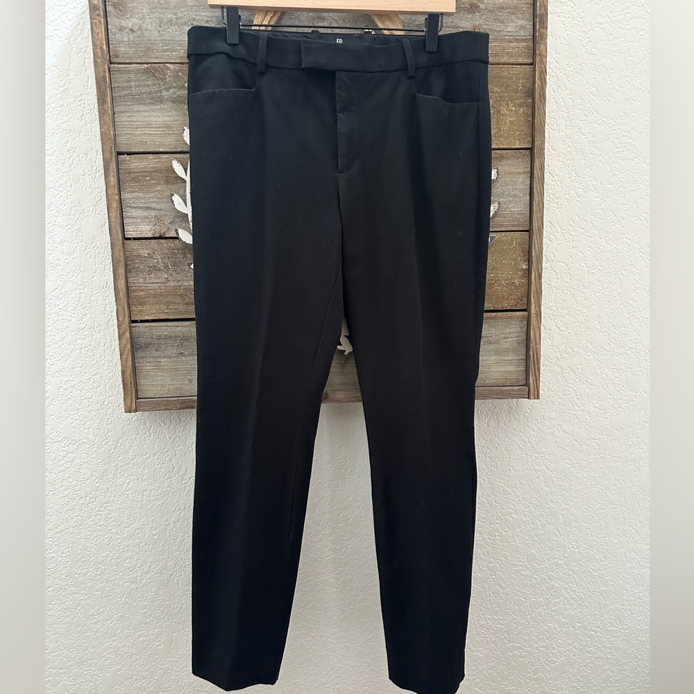 Banana‎ Republic Sloan Skinny Black Stretch knit Dress Pants size 12 Long